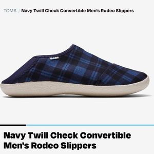 Comfy TOMS Twill Plaid Convertible Slippers